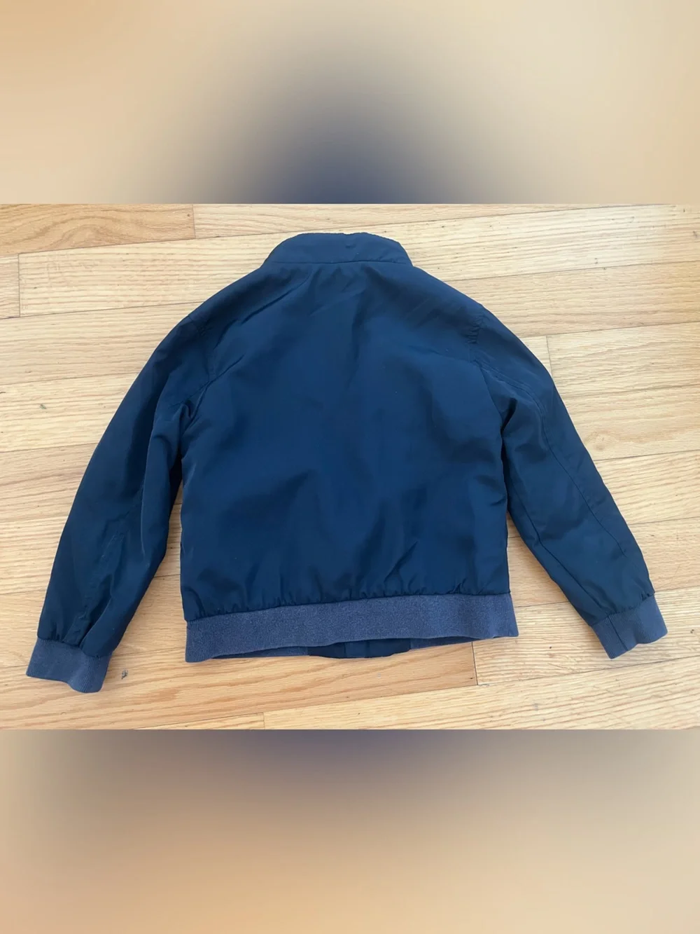 Janie and Jack Boy Connor Navy Mock Neck Bomber Jacket 3T-4T